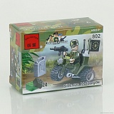 BRICK 802 (300) "Военный мотоцикл", 24 дет, в коробке оптом в SevenTrade.com.ua